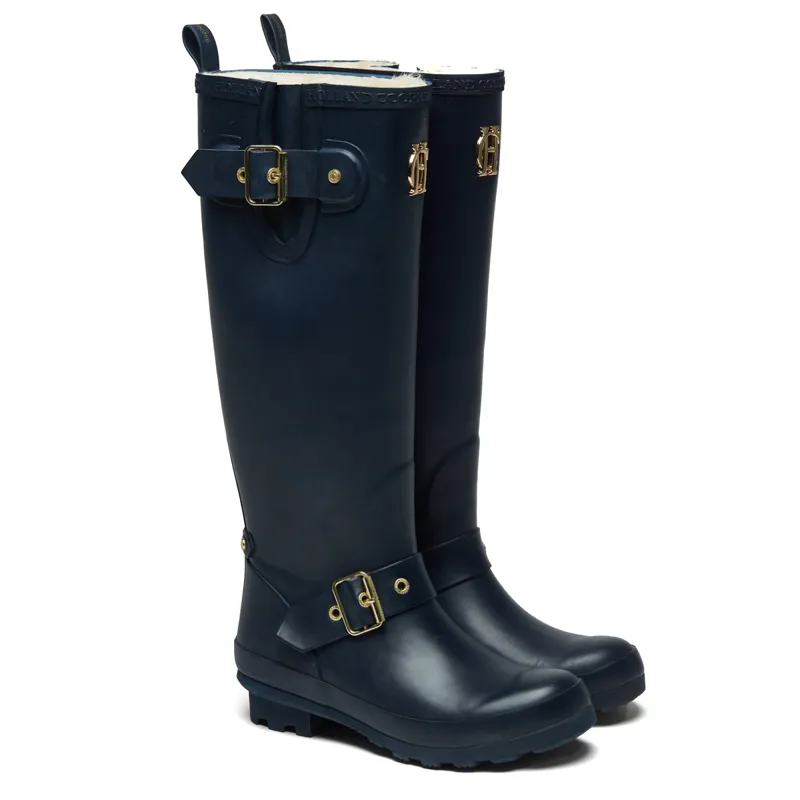 Holland Cooper Sherpa Lined Regency Wellington - Matte Navy